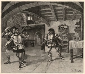 Produktionen av Giuseppe Verdis Falstaff (Teatro alla Scala) i Milano av Italian School