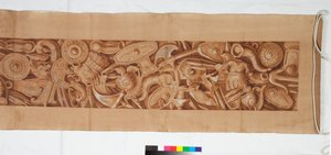 Three Drawings after the Antique, c.1750 (penselteckning förhöjd i brun tvätt över svag markering i svart krita) av Italian School