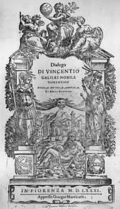 Titelsidan för Della Musica Antica et (sic) della Moderna av Vincenzo Galilei, 1581 av Italian School
