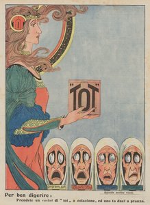 Tot (färglitografi) av Italian School