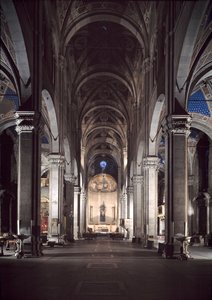 Utsikt över Lucca katedral av Italian School