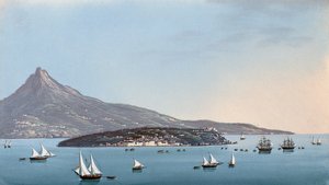 Utsikt över Neapel (gouache) av Italian School