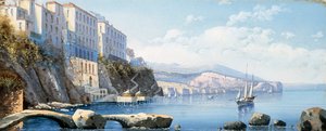 Utsikt över Sorrento (gouache) av Italian School