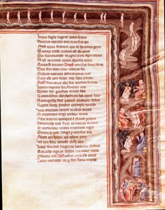 View of the Underworld, illustration för Furious Hercules av Seneque (miniatyr av Italian School