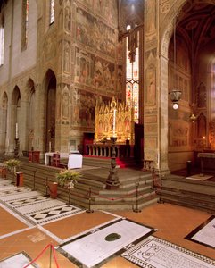Utsikt över kyrkans absid av Italian School