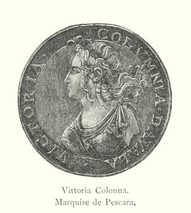 Vittoria Colonna, Marquise de Pescara (gravyr) av Italian School