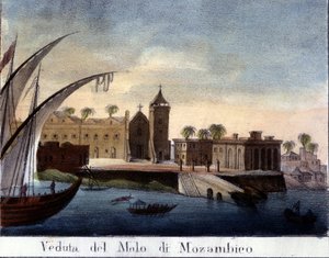 Kaj i Moçambique, tidigare portugisisk provins. av Italian School