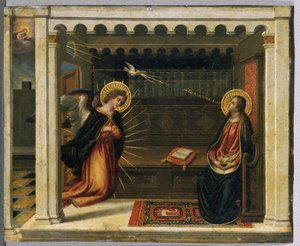 Bebådelsen (tempera på koppar)