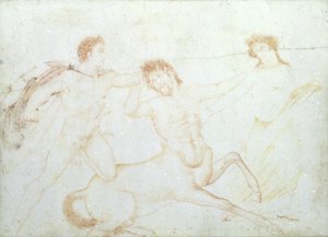 En kentaurs död, möjligen Eurytus och Pirithous, Herculaneum (enkaustisk färg på marmor)