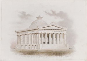 U. S. Custom House, New York-perspektiv, 1834 av Ithiel Town