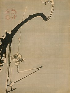 Plommonblommor - Jakuchu, Ito (1716-1800) - 1700-talet - Akvarell och bläck på papper - 34,8x26,2 - Suntory Museum of Art