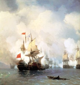Ryska: "Slaget vid Chios-sundet den 24 juni 1770 " Slaget vid Chios den 24 juni 1770