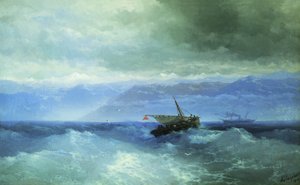 Ryska: "Kaukasusbergen från havet" Kaukasusbergen från havet