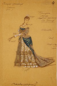 Kostymdesign för baletten Törnrosa av P. Tchaikovsky, 1887 av Ivan Alexandrovich Vsevolozhsky