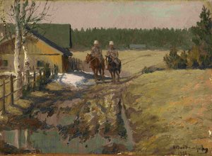 Kosacker till häst, 1916 av Ivan Alexeyevich Vladimirov