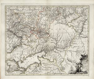 Allmän karta över Azov Governorate, 1782. av Ivan Ivanovich Islenyev