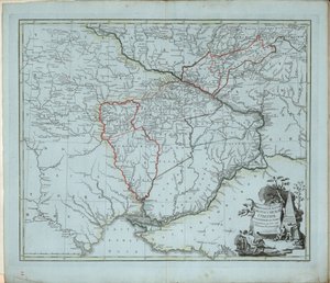 Allmän karta över Novorossiysk Governorate, 1779. av Ivan Ivanovich Islenyev