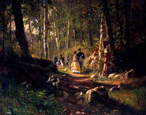En promenad i en skog, 1869 av Ivan Ivanovich Shishkin