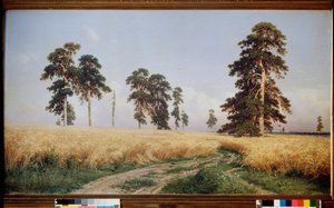 Champ de Seigle (Rieu-fältet) - Peinture de Ivan Ivanovich Shishkin (Chichkine) (1832-1898), huile sir toile av Ivan Ivanovich Shishkin