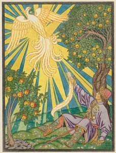 Ivan Tsarevich och eldfågeln av Ivan Yakovlevich Bilibin