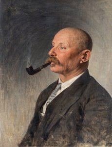 Alexei Pavlovich Chapygin - Porträtt av författaren Alexei Pavlovich Chapygin (1870-1937) av Parkhomenko, Ivan Kirillovich (1870-1940). Olja på duk, storlek: 67x5