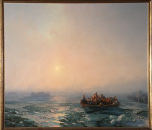 Is som driver på floden Dnepr, 1872 av Ivan Konstantinovich Aivazovsky