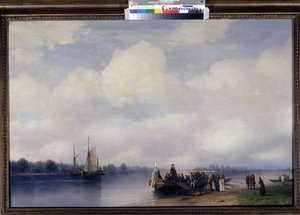 Ankomsten av Peter den store (eller Peter I av Ryssland av Ivan Konstantinovich Aivazovsky