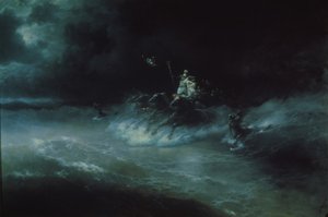 Poseidon färdas över havet, 1894 av Ivan Konstantinovich Aivazovsky