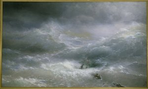Vågen av Aivazovsky, Ivan Konstantinovich (1817-1900) av Ivan Konstantinovich Aivazovsky