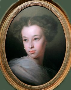 ""Porträtt av Natalia Alexandrovna Pushkina (1836-1913) dotter till poeten Alexander Pushkin"" (Porträtt av Natalia Alexandrovna Pushkina, grevinnan av Merenberg (1836-1913), poetens dotter) Målning av Ivan Makarov (18722-1899)