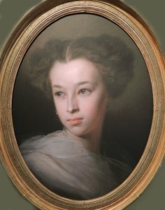 Porträtt av Natalia Alexandrovna Pushkina, grevinna av Merenberg 1836-1913, poetens dotter, 1849