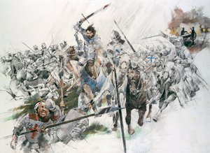 Slaget vid Flodden Field, 1513, c1990-2010. av Ivan Lapper