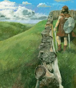 Järnåldersman på Liddington Castle Hillfort, Swindon, Wiltshire, 1994 av Ivan Lapper
