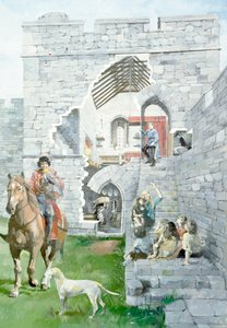 Pickering Castle, c1200-talet, c1990-2010 av Ivan Lapper