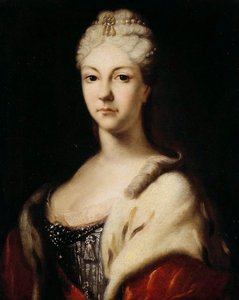 Porträtt av storhertiginnan Natalya Alexeevna av Ryssland