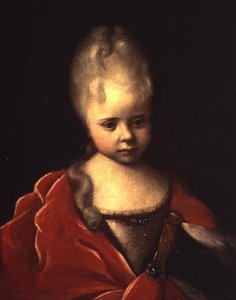 Porträtt av storhertiginnan Yelizaveta Petrovna som ett barn, ca 1712-13