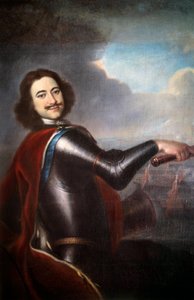 Porträtt av Peter I den store (1672-1725) Målning av Ivan Nikitin (Nikitin