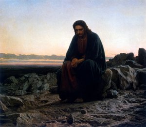 Kristus i öknen. eller Kristus i vildmarken av Ivan Nikolaevich Kramskoy