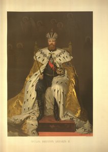 Kröningsporträtt av kejsaren Alexander III från Kröningsalbumet, 1883 av Ivan Nikolaevich Kramskoy