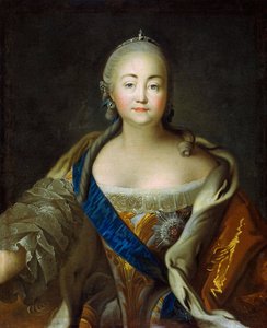 Porträtt av kejsarinnan Elisabeth 1709-1762, 1750-1760-talen.