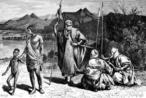 En grupp av Tibbus, Nordafrika, 1895. av Ivan Pranishnikoff