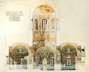 Design för en kyrka på gården Medvednikova av Ivan Sergeyevich Kuznetsov