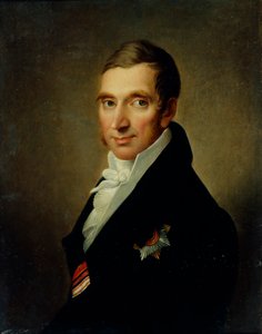 Porträtt av läkaren Johann-Georg von Ruehl 1768-1846, 1823 av Ivan Vasilyevich Luchaninov
