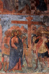 Fresk i katedralen Our Lady of the Sign, Novgorod, tidigt 1700-tal.