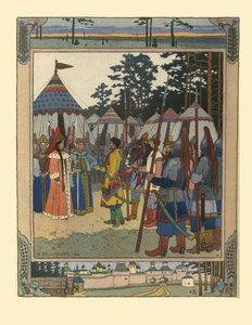 Illustration till sagan Marya Morevna, 1901 av Ivan Yakovlevich Bilibin