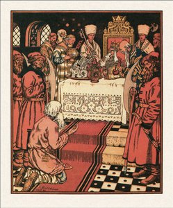 Illustration till Sagan om fiskaren och fisken, 1933 av Ivan Yakovlevich Bilibin