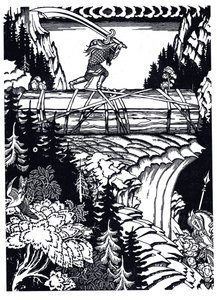Ilya Muromets och Svyatogor, 1934 av Ivan Yakovlevich Bilibin