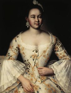 Porträtt av Stepanida Yakovleva 1738-1781, efter 1757