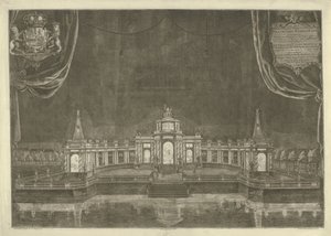 Belysning av teatern i Haag före freden i Aachen, 1749 av Iven Besoet