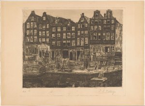 Kanalhus av Izaak Leendert Bedding (signed by artist)